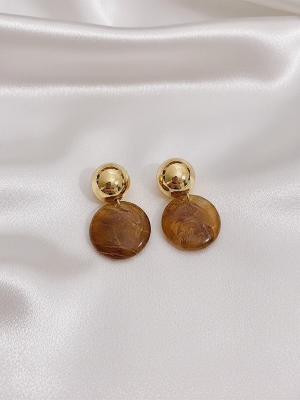 Double Round Drop Earrings - 925 Silver Needle Women’s Jewelry